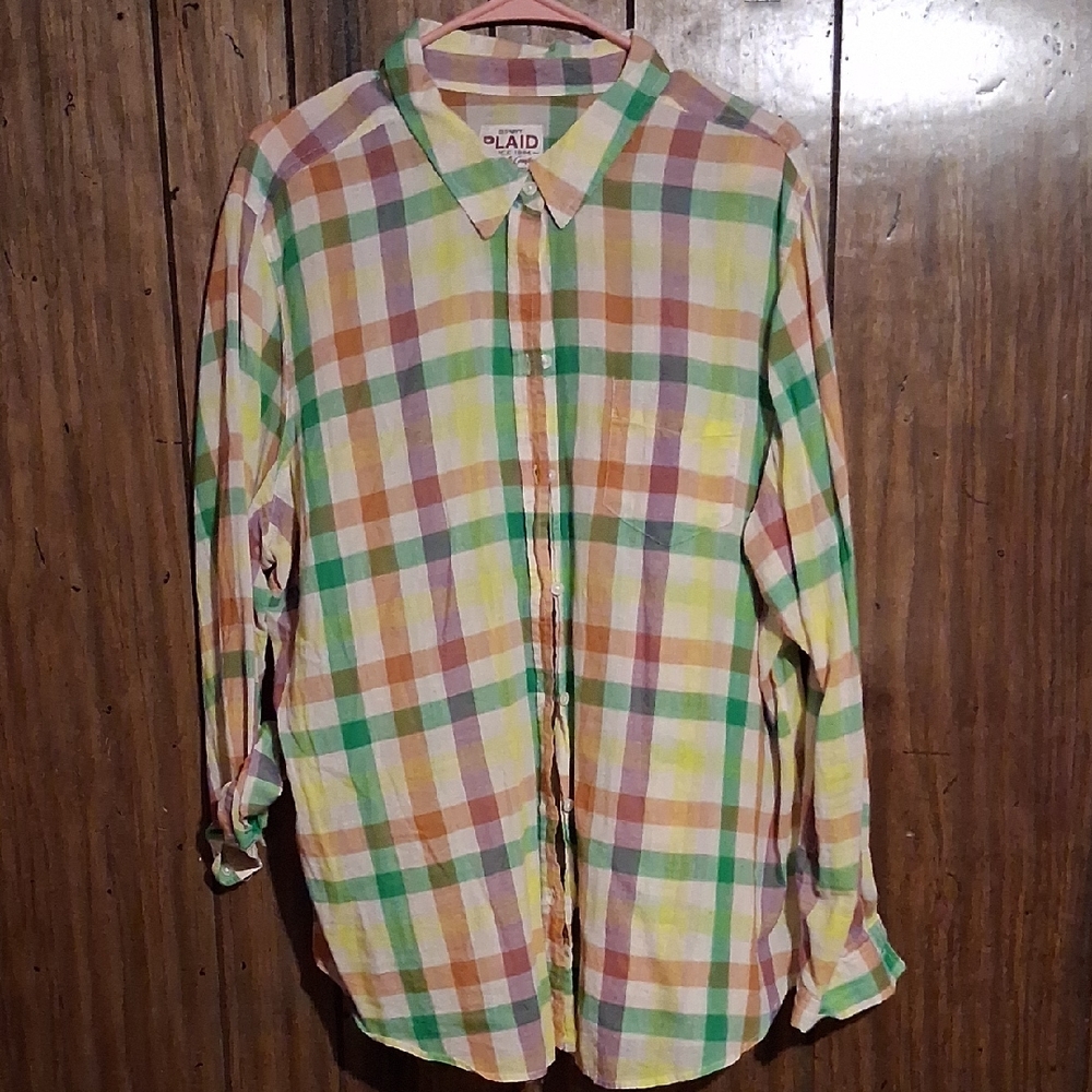 Old Navy Multicolor Plaid Men's Shirt